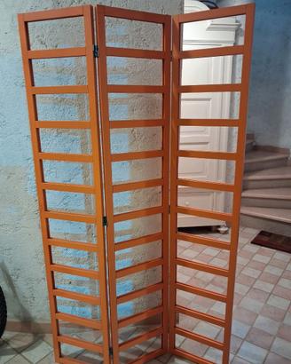 Paravento porta CD in legno arancio