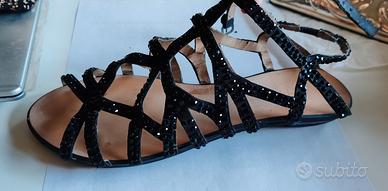 sandali gioiello neri 36,5- 37
