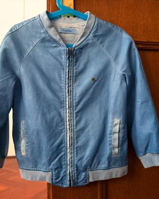 Byblos giacca ecopelle azzurro unisex tg 5 anni