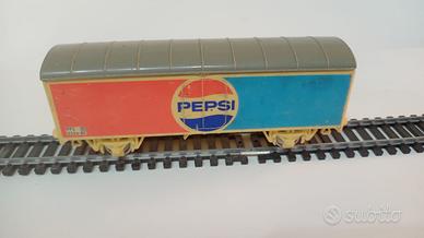 CARRO MERCI PEPSI-LIMA-SCALA H0-COMPLETO-ANNI'70