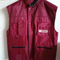 GILET FELPATO ROSSO BORDO