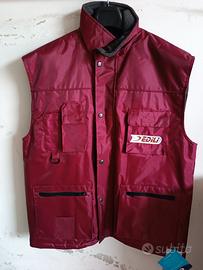 GILET FELPATO ROSSO BORDO
