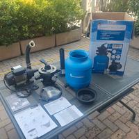 Pompa filtro a sabbia piscina San Marco 6m3/h con 