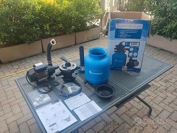 Pompa filtro a sabbia piscina San Marco 6m3/h con 