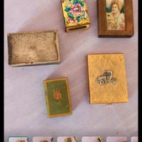 Set 5 portafiammiferi antichi