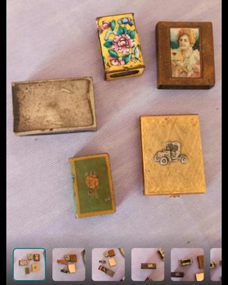 Set 5 portafiammiferi antichi