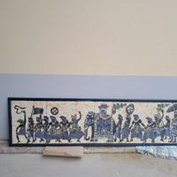 Cornice con vetro stampa su telo