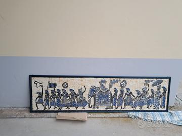 Cornice con vetro stampa su telo