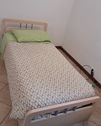 Letto Singolo + Secondo Letto Estraibile +Comodino