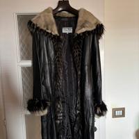 Cappotto lungo di vera pelle