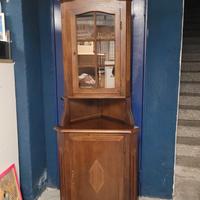 Vetrina angolare in legno 