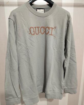 Felpa Gucci uomo grigia taglia XXL.