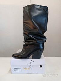stivali PU donna Nero N.37