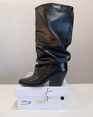 stivali PU donna Nero N.37