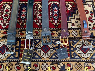 5 cinture in pelle “made in Italy”