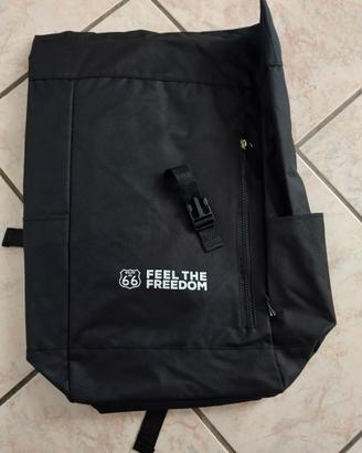 Zaino in tessuto con stampa Feel the Freedom