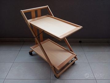 Tavolino in legno pieghevole porta vivande