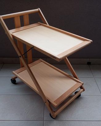 Tavolino in legno pieghevole porta vivande