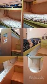 letto a castello con scala e tezo letto di qualità