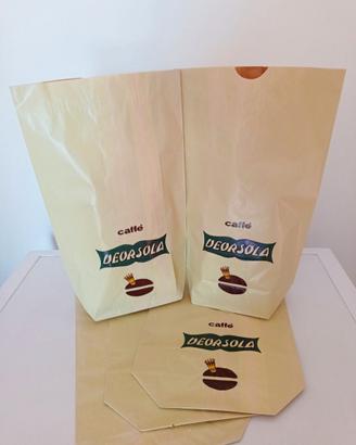 Sacchetti di carta caffè vintage