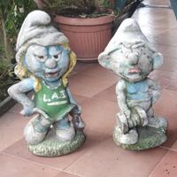 Statue puffi giardino