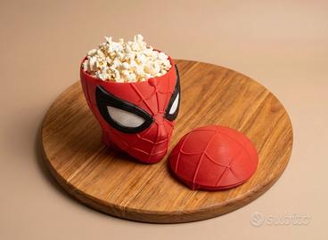 Porta pop corn di spider man stampato in 3d