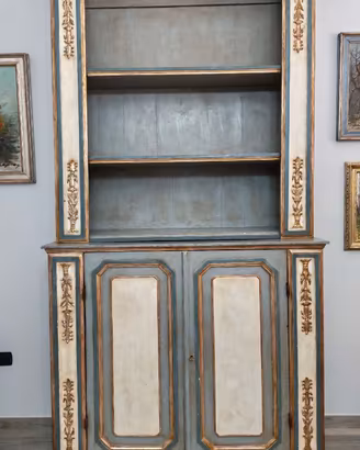 CREDENZA ANTICA DELL' 800' COMPOSTA DA 2 CORPI