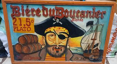 QUADRO IN RILIEVO VINTAGE BIERE DU BOUCANIERE