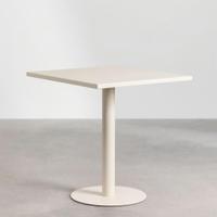 Tavolo da cucina beige in ferro 70x70 cm