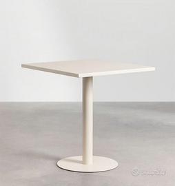 Tavolo da cucina beige in ferro 70x70 cm