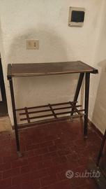 Mobiletto industriale vintage ferro e legno