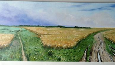 Quadro Fatto a mano Olio su tela Paesaggio 80x30