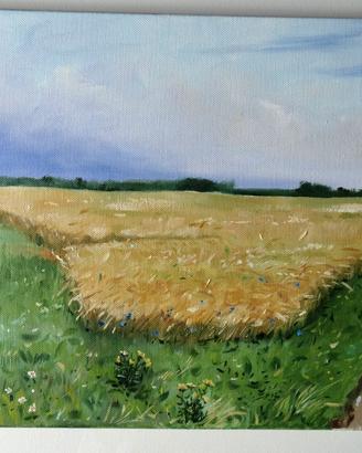 Quadro Fatto a mano Olio su tela Paesaggio 80x30