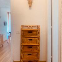 Cassettiera in bambù/vimini con 5 cassetti