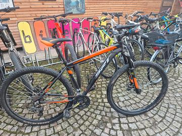 bicicletta mountain bike Srt arancione nera