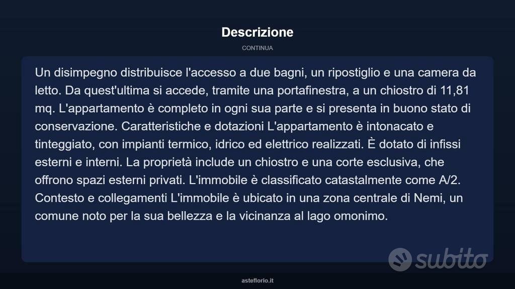 Appartamento – Nemi - Altro