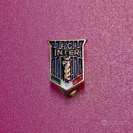Smaltato Rarità Spilla vintage Inter FC scudo tric