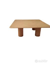 Tavolo da caffè in travertino Mangiarotti