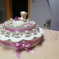 Torta Bomboniera Orsetta Nascita Battesimo