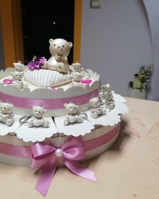 Torta Bomboniera Orsetta Nascita Battesimo