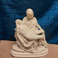 Grande Scultura La Pietà Di Michelangelo Firmata A