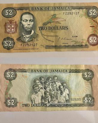 Banconote giamaica l’orto 2 -2$ Paul Bogle 1990 Co