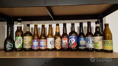 collezione lattine e bottiglie birra