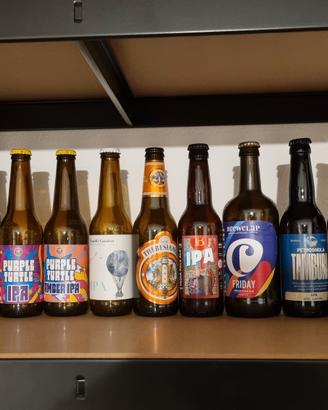 collezione lattine e bottiglie birra
