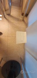 SCRIVANIA IN VETRO CON GAMBE CROMATE MISURE 120X60