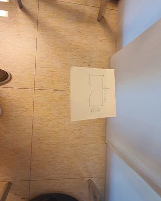 SCRIVANIA IN VETRO CON GAMBE CROMATE MISURE 120X60