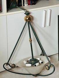 Lampadario in ferro battuto