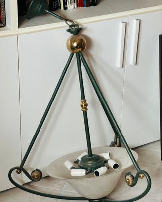 Lampadario in ferro battuto