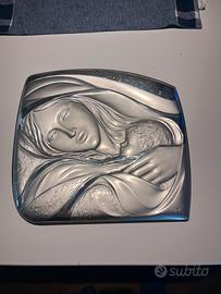 Madonna con bambino in argento