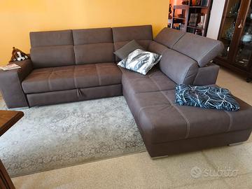 Divano letto angolare con penisola